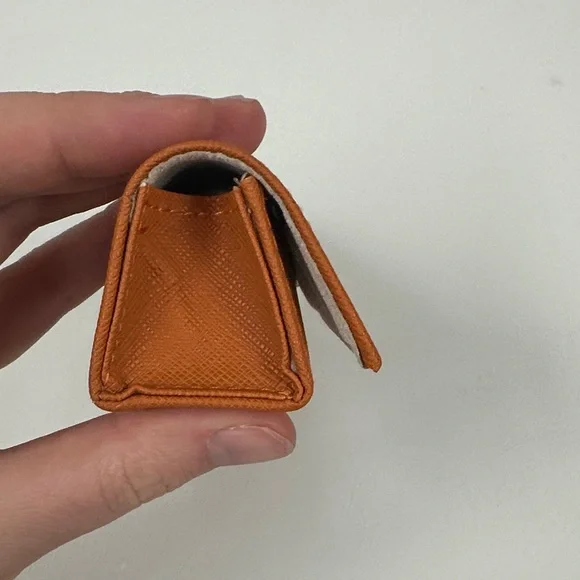 TORY BURCH ORANGE SMALL AUTHENTIC EYEGLASSES CASE Weekender Travel - Picture 3 of 7